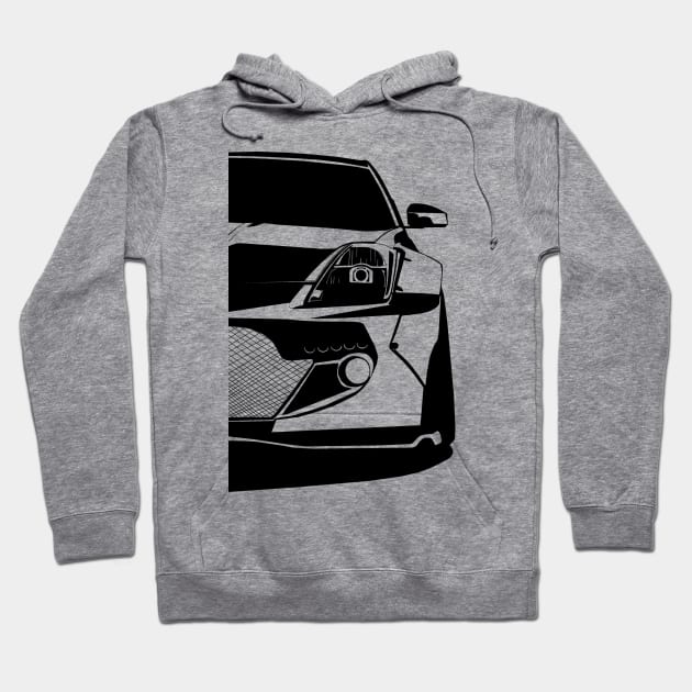 Nissan 350Z Z33 Rocket Bunny Front View Hoodie by Rebellion Store